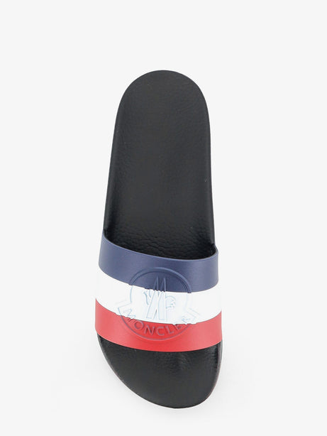 Moncler Basile rubber sandals with front logo patch - Multicolor