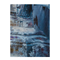 Light Blue Graphic Print Scarf