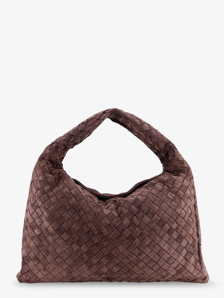 Bottega Veneta Hop leather shoulder bag with Intrecciato effect - Fondan M Brass