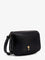 Ami Paris Leather shoulder bag with metal logo on the front - Noir