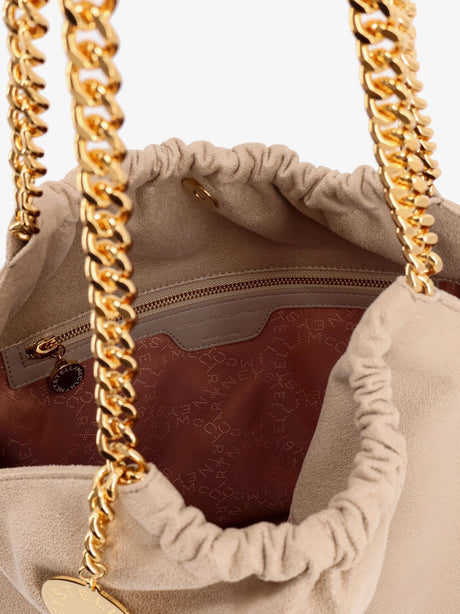 Stella Mccartney Falabella shoulder bag with metal drawstring - Butter/Cream