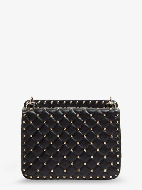 Valentino Garavani Rockstud Spike leather crossbody bag with iconic all-over studs - Nero