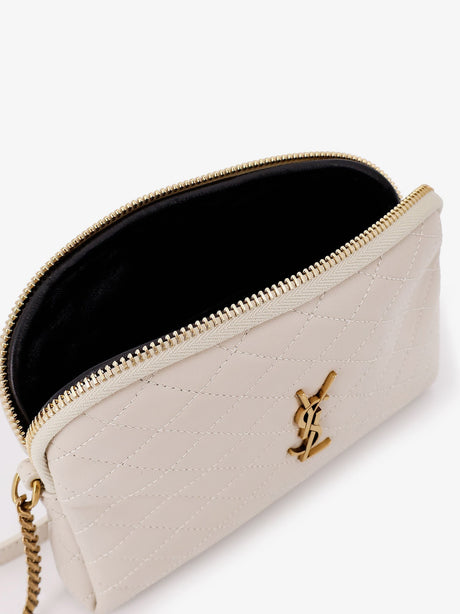 Saint Laurent Gaby leather crossbody bag - Crema Soft
