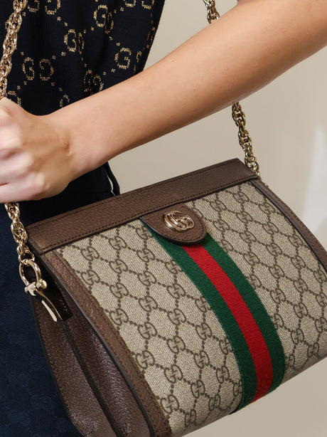Gucci Coated canvas Ophidia shoulder bag - Ebony