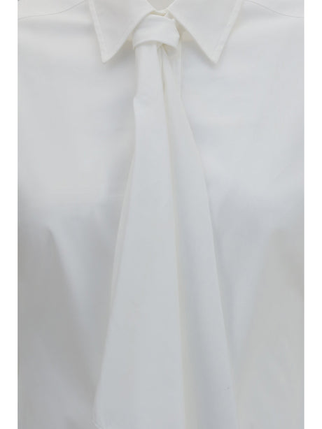 Brunello Cucinelli Cotton blend Shirt with tie - White