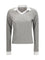 Miu Miu Long-sleeved cotton T-shirt - Grigio+Bianco