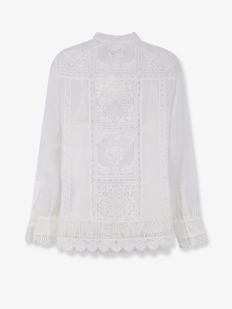 Zimmermann Aster cotton shirt - Ivory