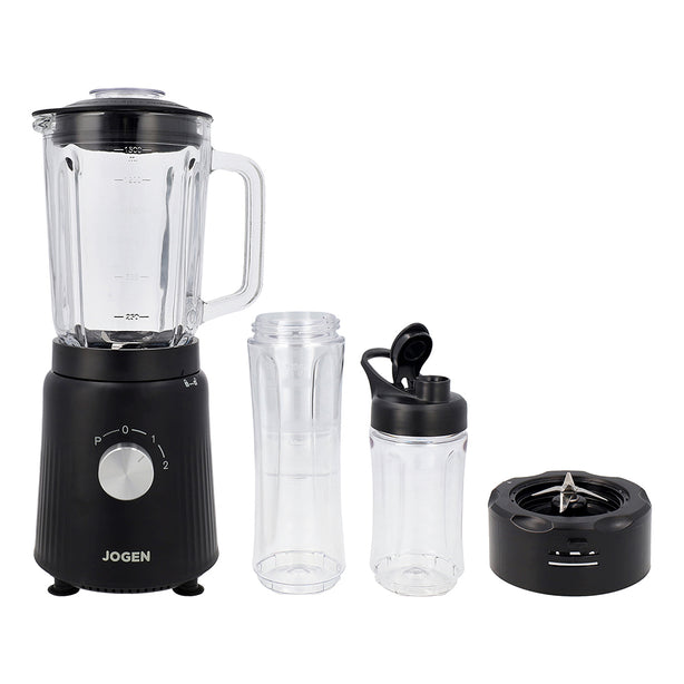 JOGEN BL 4165 Glass Blender 600W 1.5L with Grinder and Portable Bottle