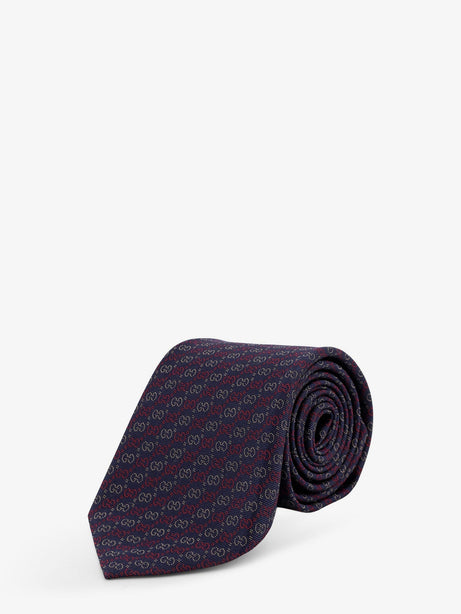 Gucci Pixy silk tie - Navy Red