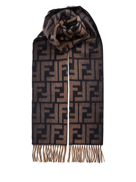 Fendi Wool And Cashmere Scarf - Brown