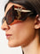 Saint Laurent Blaze Crystal acetate sunglasses - Brown Brown Nicotine