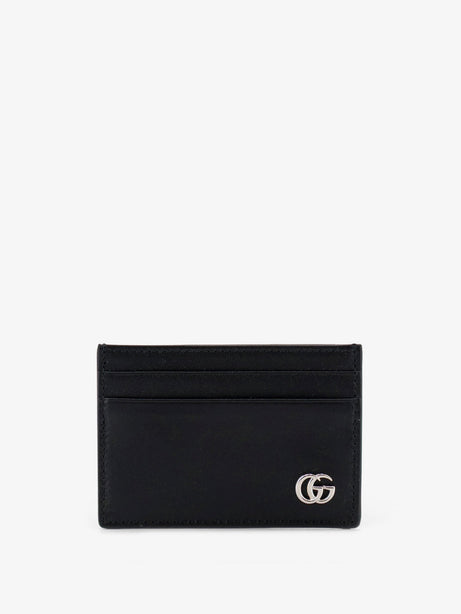 Gucci GG Marmont leather card holder with money clip - Black