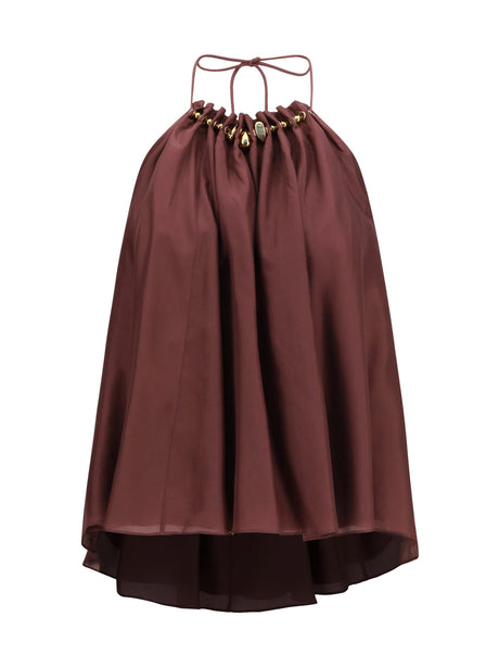 Zimmermann Aster beaded ruched Top - Musk