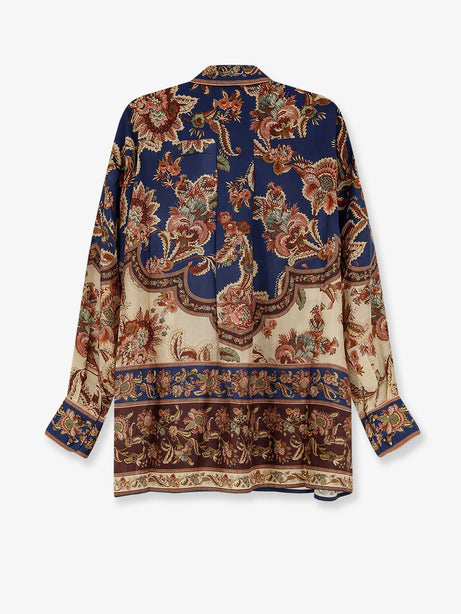 Zimmermann Aster Relaxed Fit shirt - Navy Jacobean