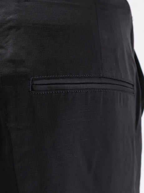 Toteme Easy Raw Edge viscose and linen trousers - Black