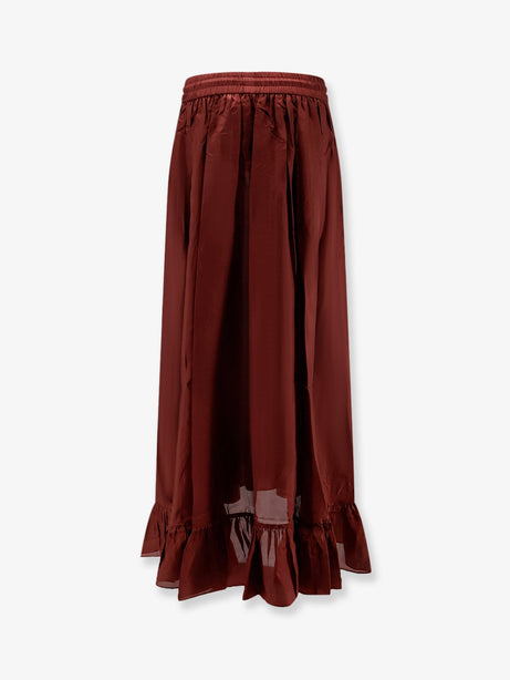 Zimmermann Aster silk skirt - Merlot