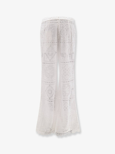 Zimmermann Aster embroidered trousers - Ivory