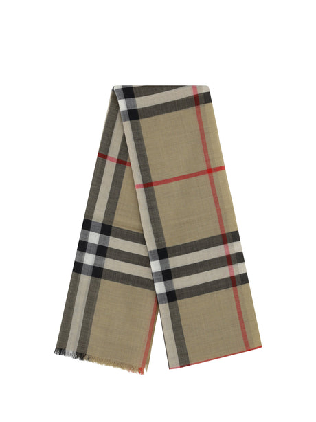 Burberry Silk and wool blend Scarf - Archive Beige