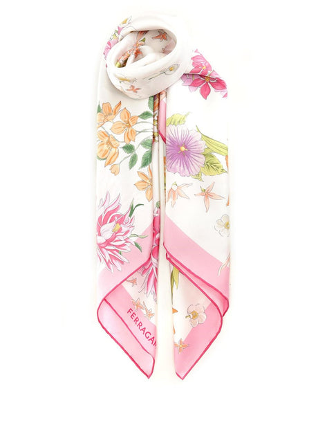 Ferragamo Spring Print Scarf - Rose