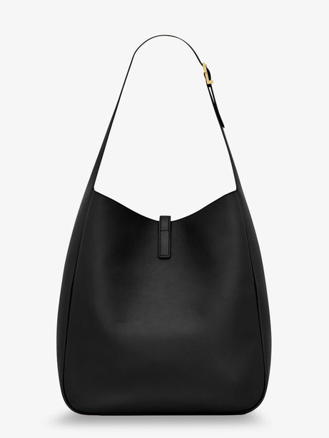 Saint Laurent Le 5 à 7 hammered leather shoulder bag - Nero