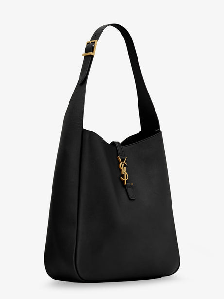 Saint Laurent Le 5 à 7 hammered leather shoulder bag - Nero
