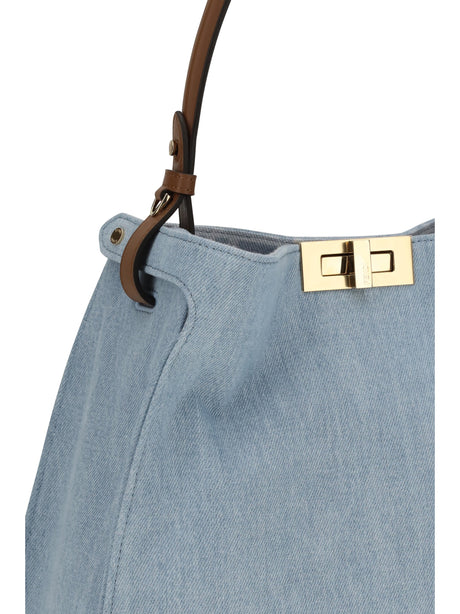 Fendi Medium Way Handbag - Denim Ch+Sellier+Os