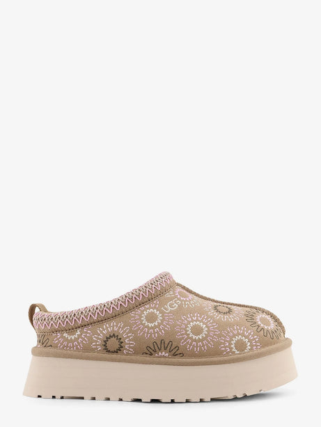 Ugg W Tazz suede sandals with multicolor embroidery - Beige