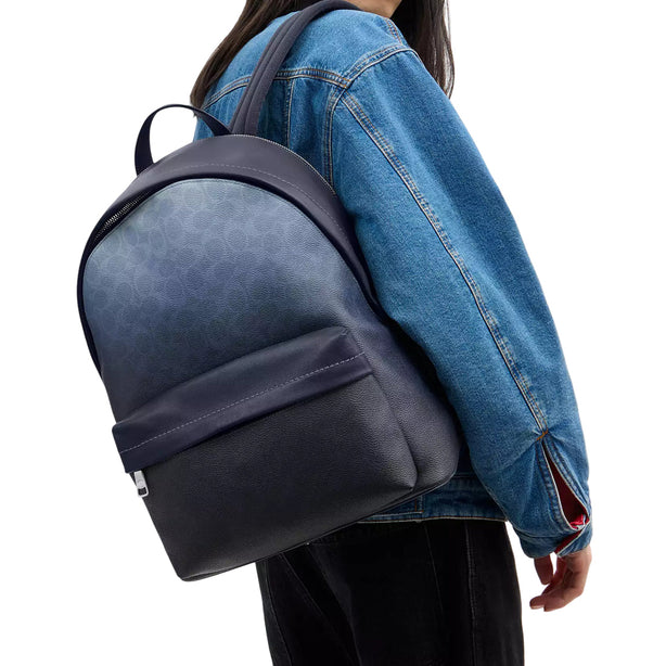 Coach Taylor Backpack Bag In Ombre Signature Canvas - Blue CDX84