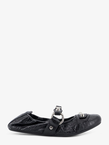 Balenciaga City Flat L005 leather ballerinas - Blacksilver