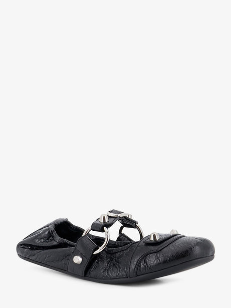 Balenciaga City Flat L005 leather ballerinas - Blacksilver