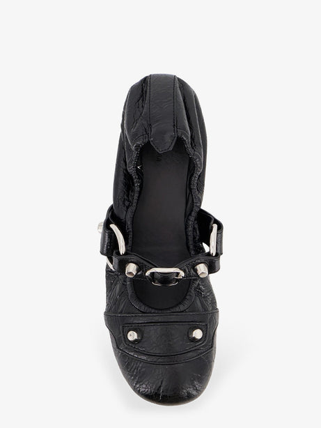 Balenciaga City Flat L005 leather ballerinas - Blacksilver
