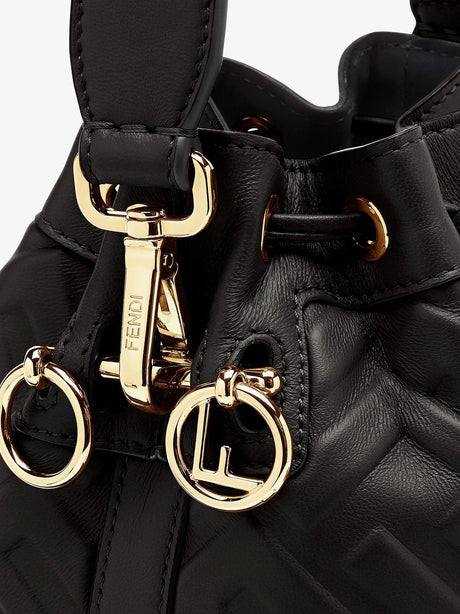 Fendi Mon Tresor leather bucket bag - Nero+Oro Soft