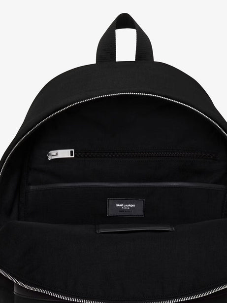 Saint Laurent Nylon and leather City backpack - Nero/Nero/Nero/Nero