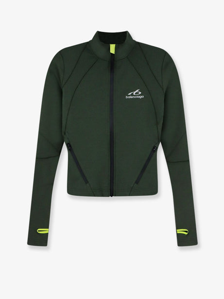 Balenciaga Fitted Zip-Up sweatshirt - Khakilime
