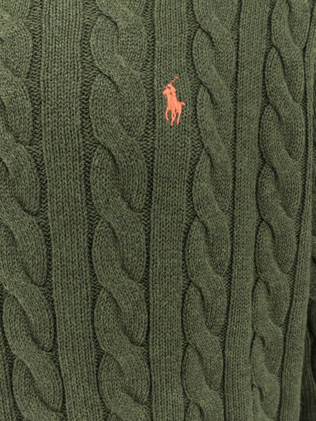 Polo Ralph Lauren Cotton sweater with embroidered logo on the front - Garden Trail Heather
