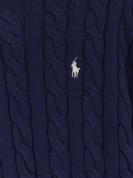 Polo Ralph Lauren Cotton sweater with embroidered logo on the front - Bright Navy