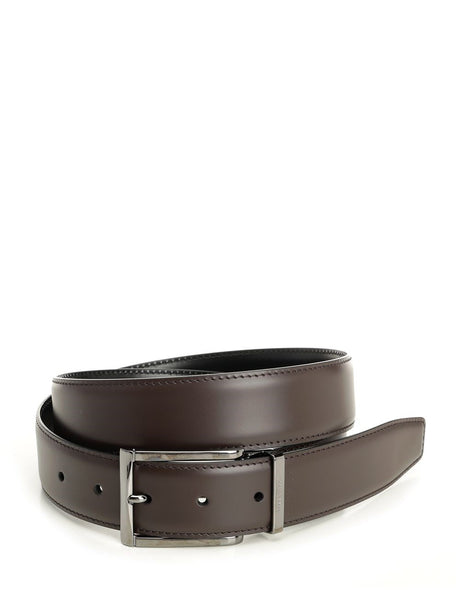 Ferragamo Reversible Leather Belt - Black