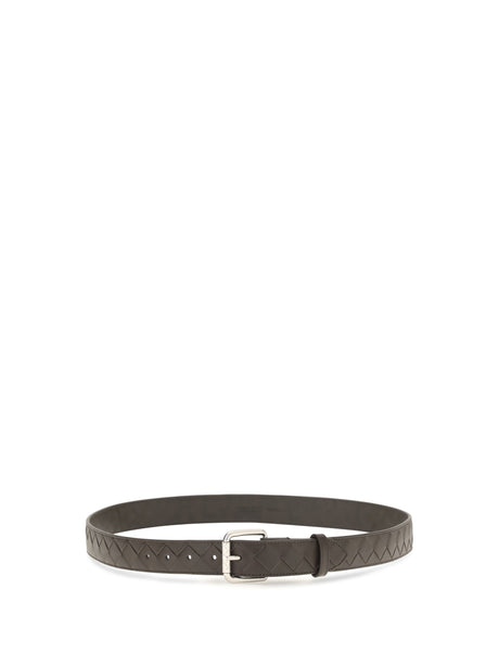 Bottega Veneta Intrecciato Belt - Fondant-Silver