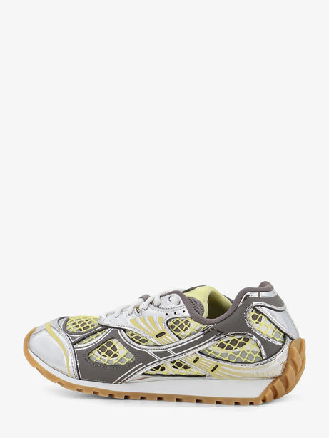 Bottega Veneta Orbit Mesh and Leather Sneakers - Zesty/Basalt