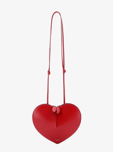 Alaia Le Coeur leather crossbody bag - Laque