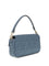Fendi Medium woven raffia Shoulder Bag with FF embroidery - Blu+Ceruleo+Os