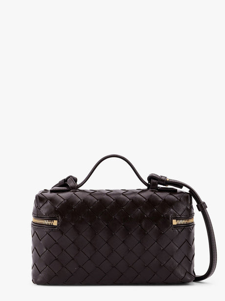 Bottega Veneta Bang Bang leather shoulder bag with Intrecciato pattern - Fondant-Gold