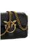 Pinko Love Baby Shoulder Bag - Black-Antique Gold