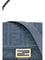 Fendi Medium woven raffia Shoulder Bag with FF embroidery - Blu+Ceruleo+Os