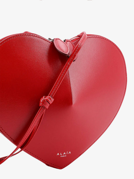 Alaia Le Coeur leather crossbody bag - Laque
