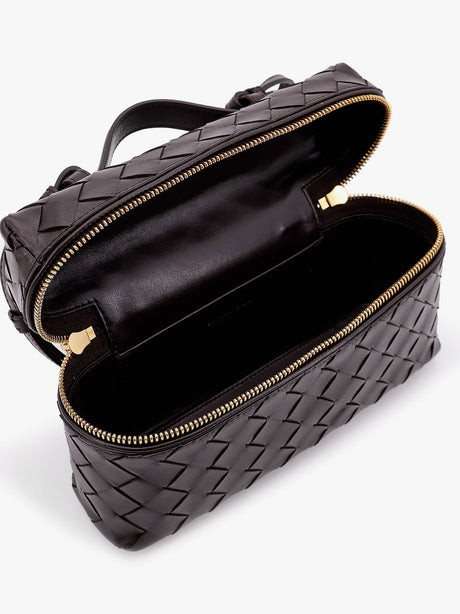 Bottega Veneta Bang Bang leather shoulder bag with Intrecciato pattern - Fondant-Gold