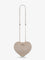 Alaia Le Coeur suede and leather crossbody bag - Grege