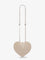 Alaia Le Coeur suede and leather crossbody bag - Grege