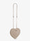 Alaia Le Coeur suede and leather crossbody bag - Grege