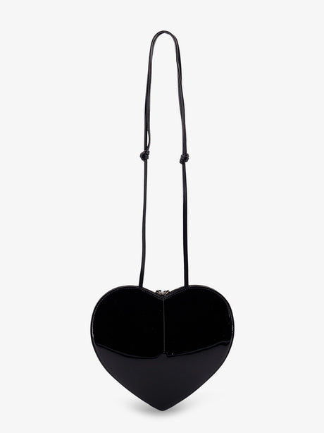 Alaia Le Coeur patent leather crossbody bag - Noir